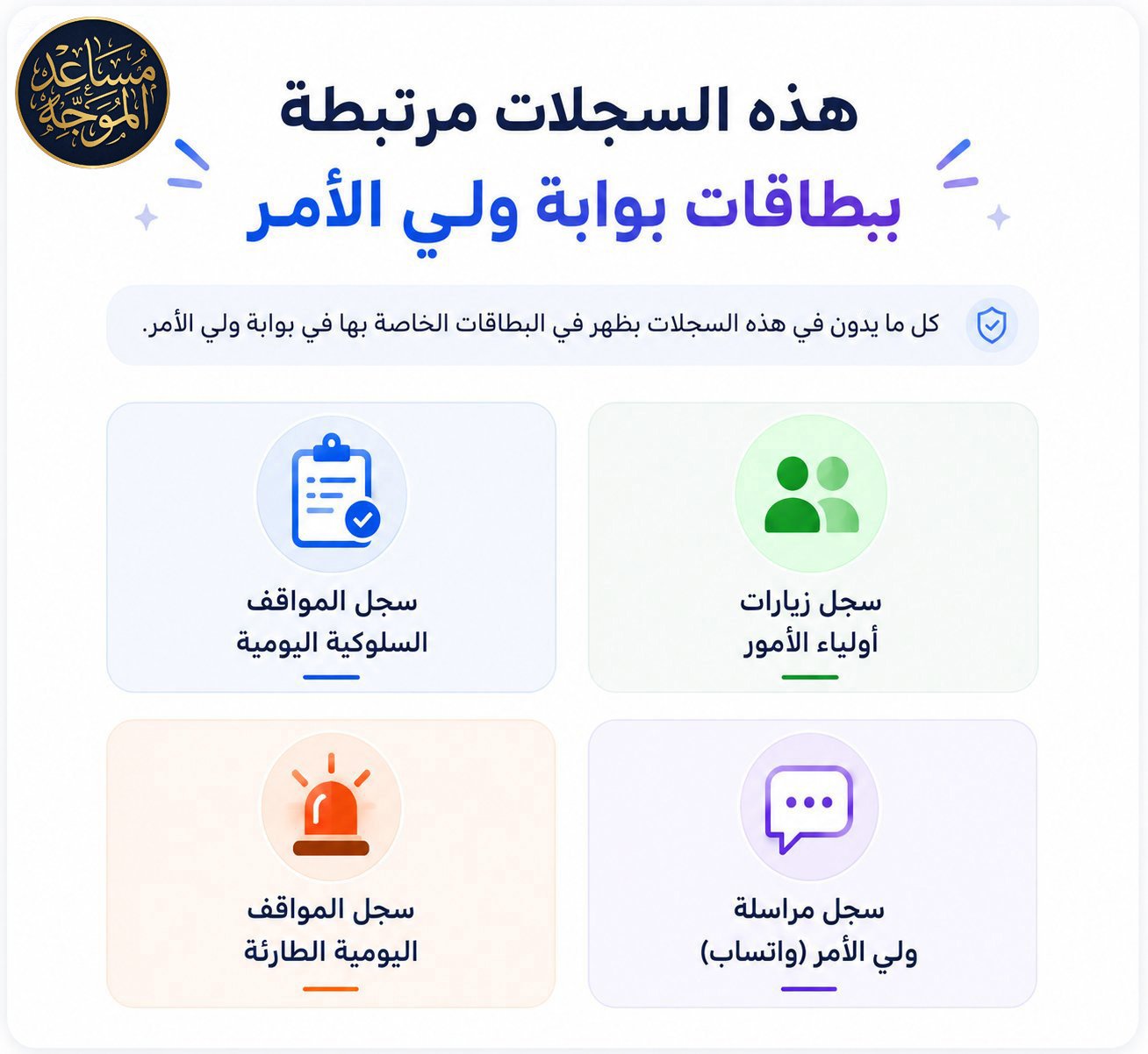 تنبيه سجلات المتابعة والرعاية الطلابية